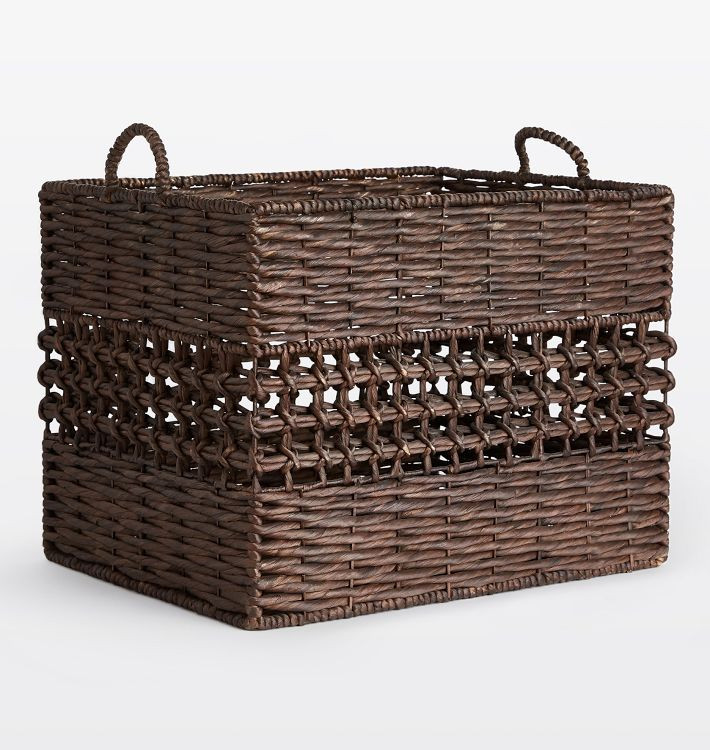 Lacey Rectangular Woven Basket | Rejuvenation