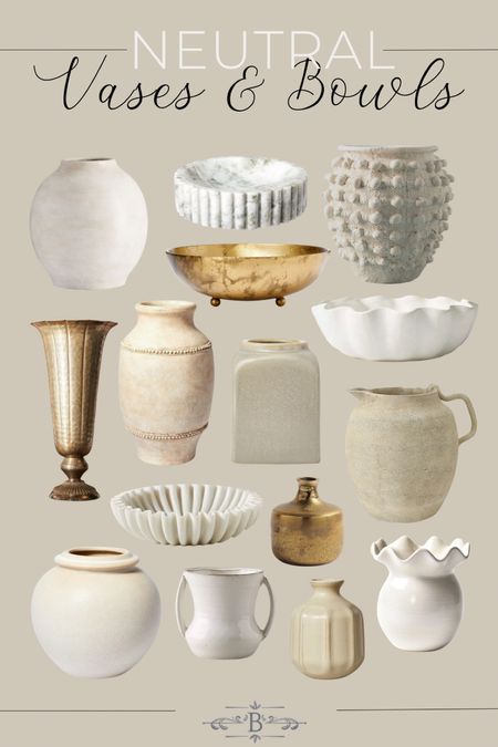 Rounded up our favorite neutral vases vessels, and bowls! 


#Vase #FlutedVase #WhiteBowl #StudioMcGee #Anthropologie #urn #target #decorativebowl

#LTKFind #LTKhome #LTKstyletip