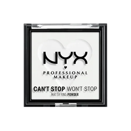 NYX Professional Makeup Can't Stop Won't Stop Mattifying Pressed Powder, Bright Translucent, 0.21 oz | Walmart (US)