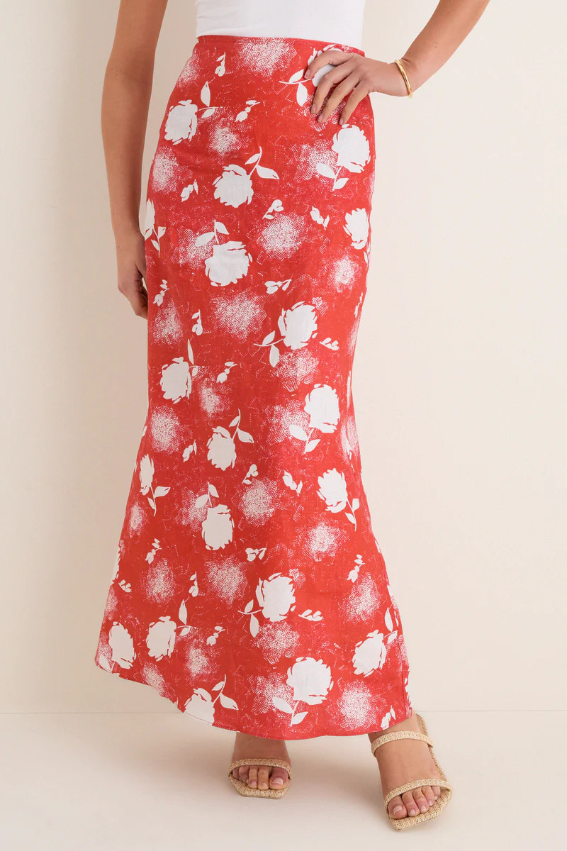Sunrose Rosso Martina Maxi Skirt | Tuckernuck (US)