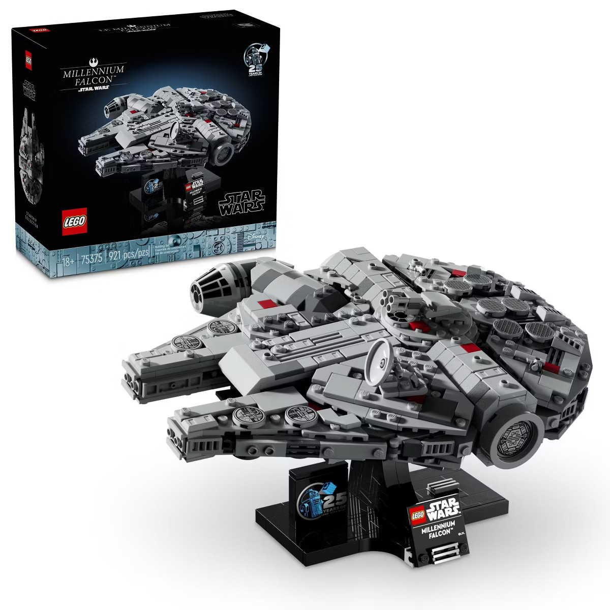 LEGO Star Wars Millennium Falcon 25th Anniversary Buildable Starship Model 75375 | Target