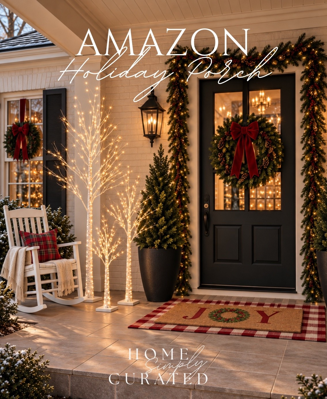 The front porch holiday setup everyone will ask about!


Amazon home finds, outdoor Christmas decor, front porch setup, rocking chair, lighted trees, Christmas wreath, garland, front patio

#LTKSeasonal #LTKHome