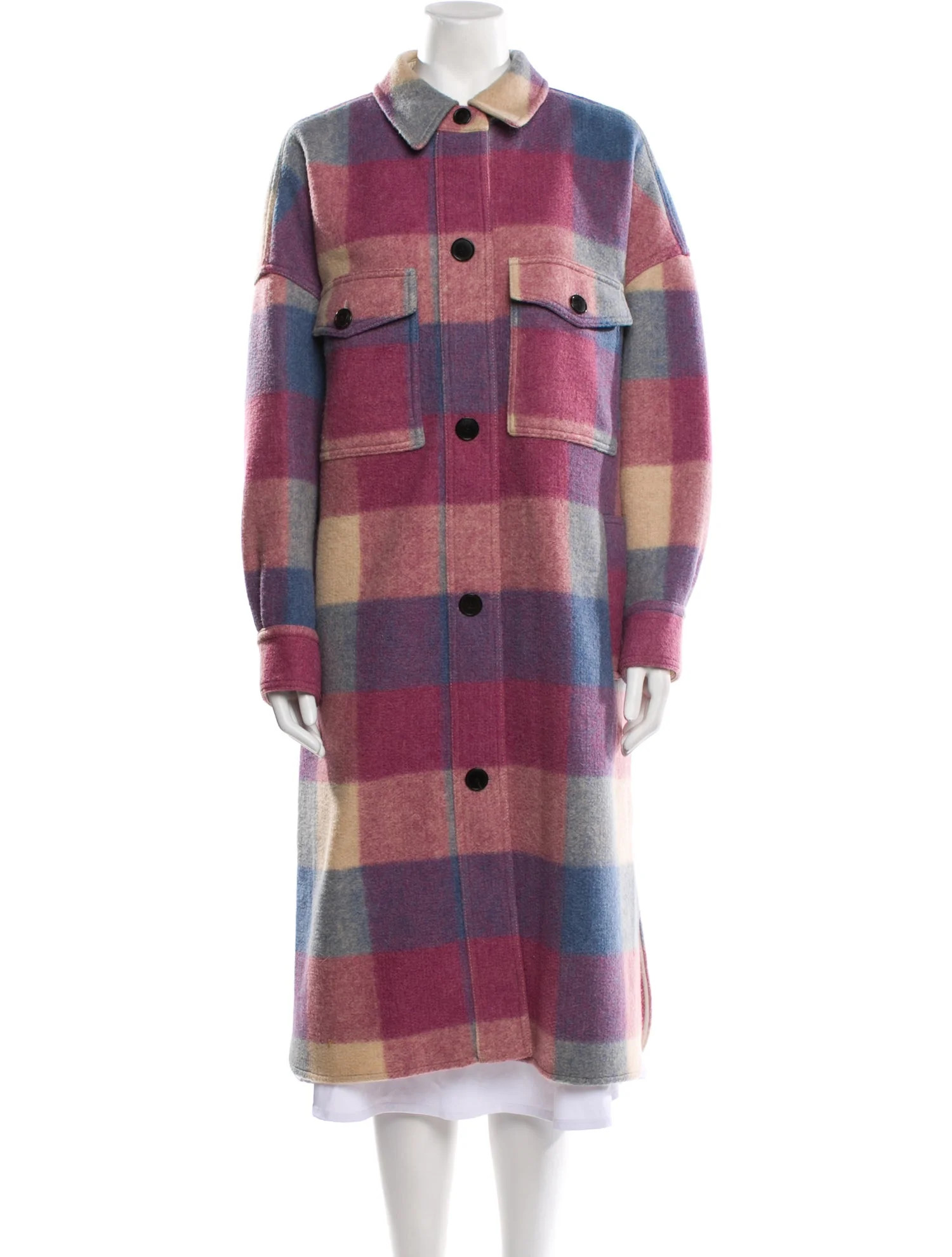 Plaid Print Trench Coat | The RealReal