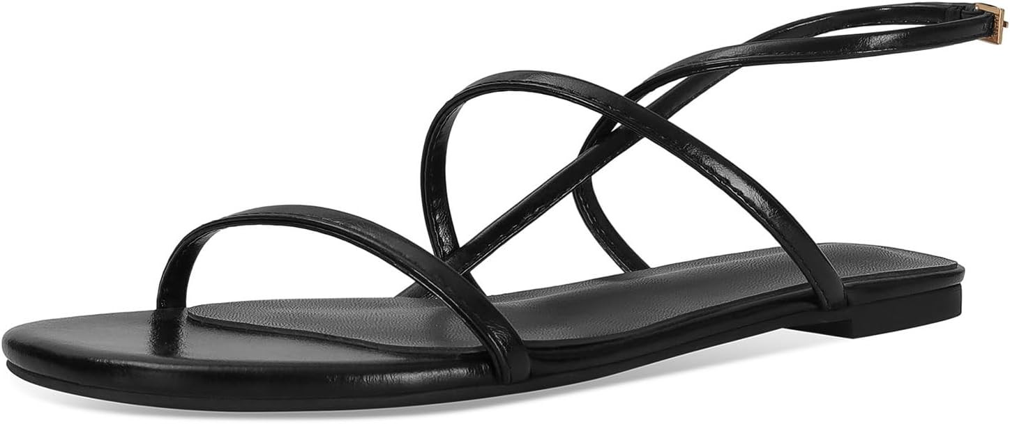 Beaded Strappy Flat Sandals for Women Bohemian Sandals Open Toe Slingback Flats Summer Vacation B... | Amazon (US)