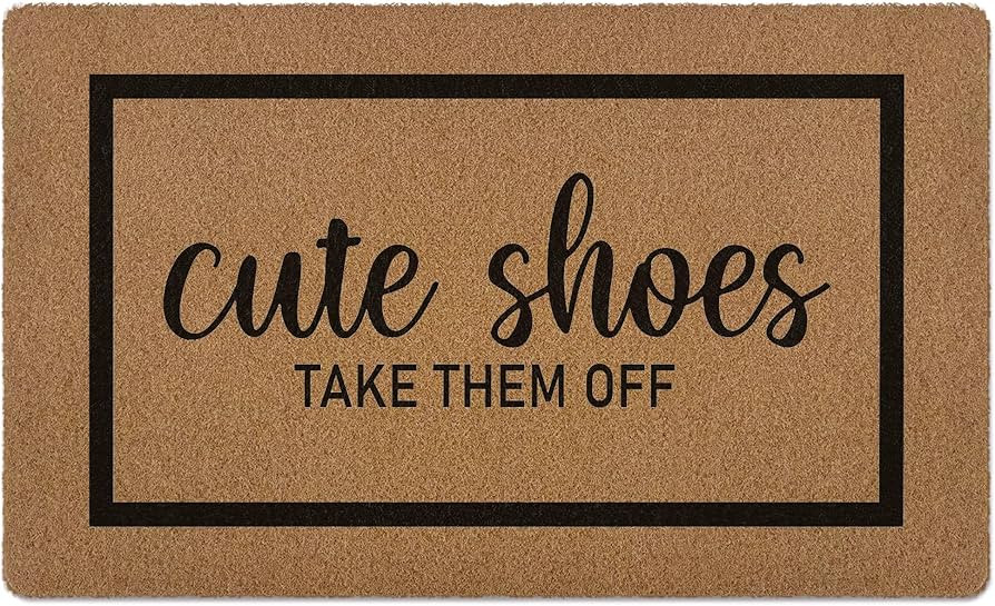 Cute Shoes Take Them Off Door Mat, Funny Welcome Front Door Mat Indoor Outdoor Entrance, Rustic A... | Amazon (US)