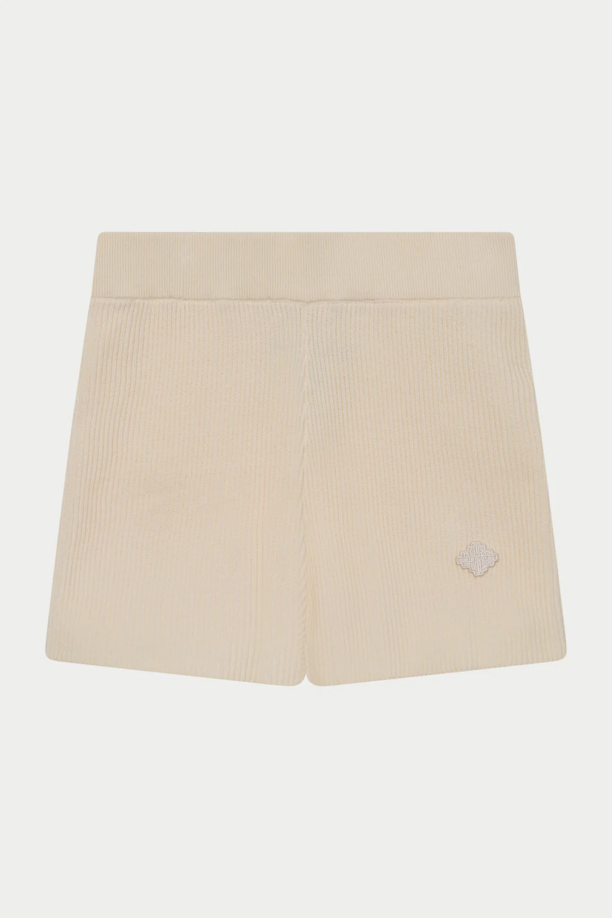 KNITTED MINI SHORTS - BUTTERMILK | The Couture Club