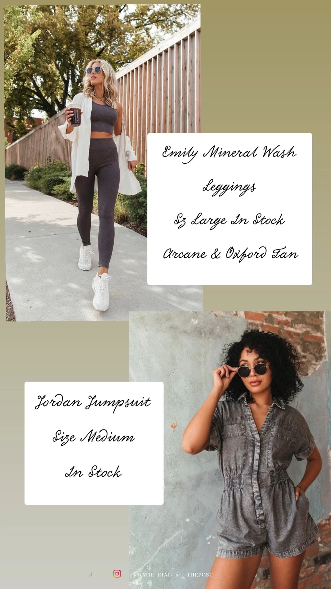 IN STOCK Fall items from The Post Launch 1-  Emily Moneral Wash Leggings in Size Large in 2 colors and Jordan Utility Denim Romper in Size Medium!!  

#leggings #shopthepost #athleisure #romper #denim #jumpsuit #fall 

#LTKunder100 #LTKfit #LTKU