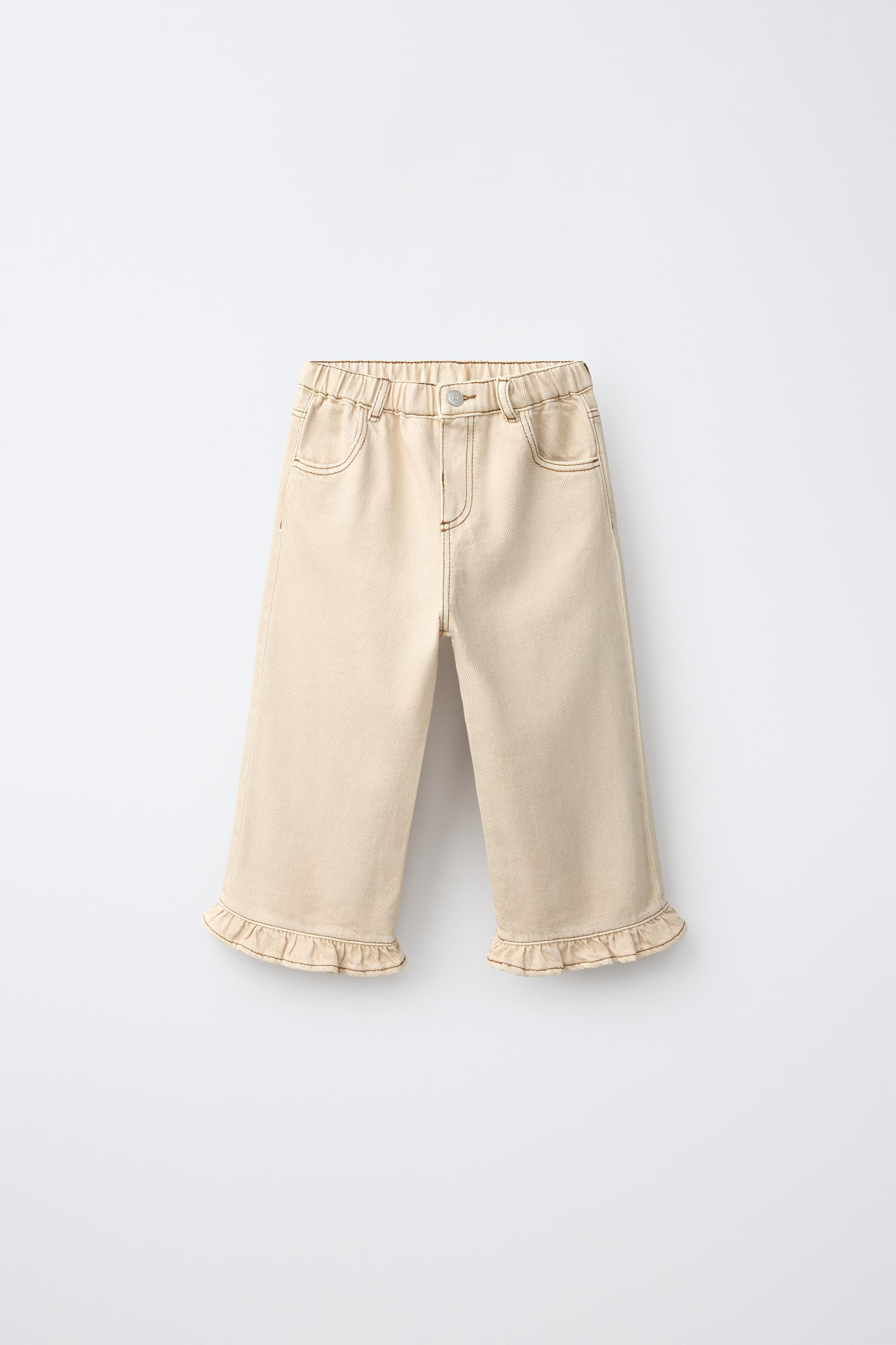 RUFFLED TWILL CULOTTES | Zara US