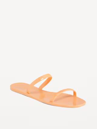 Shiny-Jelly Slide Sandals for Women | Old Navy (US)
