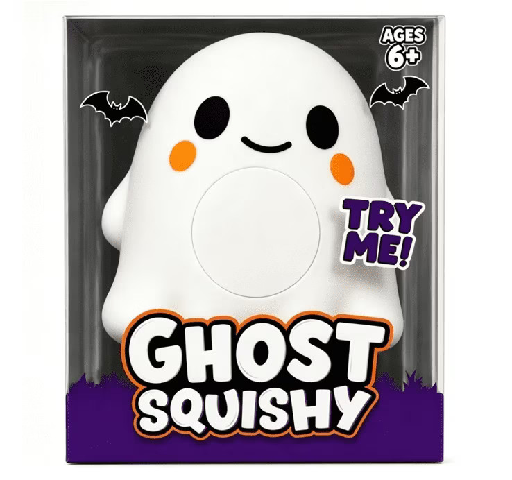 Jumbo Crazy Halloween Ghost Squishy, Cute White Smiling Ghost Fidget Squeeze Balls, Spooky Cute Halloween Ghost Fun Gift,Holiday Desk Decoration Spooky Aesthetics Stress Relief Gifts for Friends-B - Walmart.com | Walmart (US)