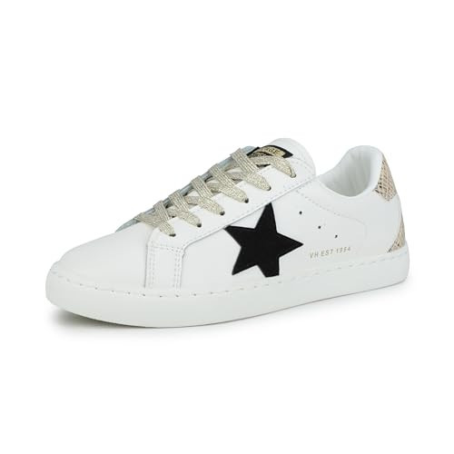 VINTAGE HAVANA Women’s Fashion Sneakers Legend AM White Black Snake 10 | Amazon (US)