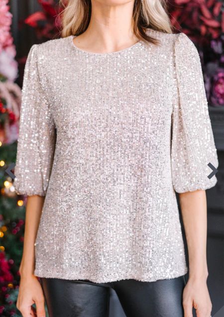 Under The Lights Gold Sequin Blouse
$45.00

#LTKSeasonal #LTKHoliday #LTKfindsunder50