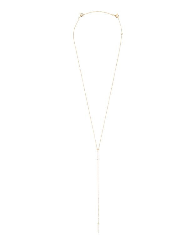 Adina Reyter Pave Diamond Double Bar Lariat Necklace | Intermix