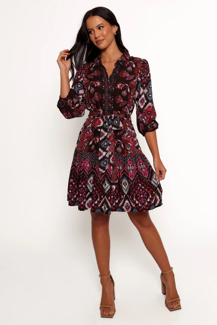 Mandy Long Sleeve Mini Dress - Chocolate Brown | Petal & Pup (US)