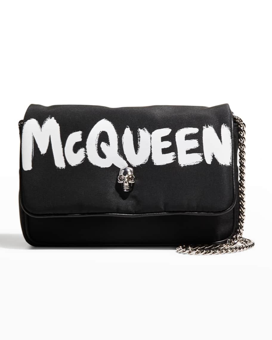 Alexander McQueen Graffiti Logo Nylon Skull Shoulder Bag | Neiman Marcus