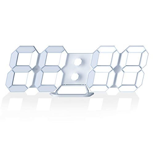EDUP HOME 3D LED Digital Wall Clock/Desk Alarm Clock with Remote Control for Kitchen Bedroom Office, 9.7" LED Night Light Decor Clock Adjust Brightness 12H/24H Time Date Temperature, Great Gift | Amazon (US)