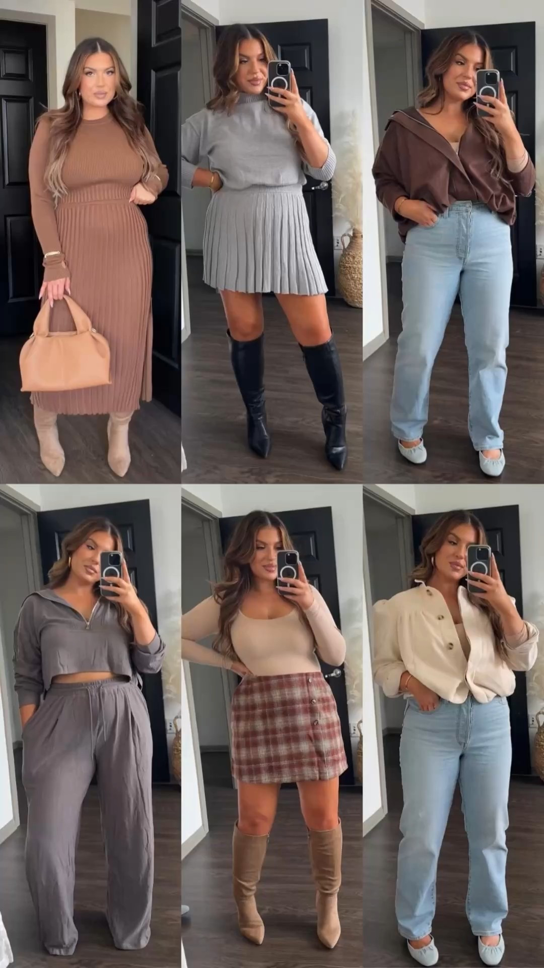 Amazon Fall New Arrivals Fashion Haul! Wearing a L in the skirt sets (both stretchy); L in the jackets, lounge set, and bodysuit. XL in the plaid skirt! 31 in the jeans (curve-friendly, but low stretch)

#LTKMidsize #LTKFindsUnder50