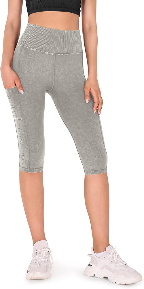 ODODOS Women's Seamless Leggings High Waist Ribbed Workout Gym Running Yoga Pants | Amazon (US)