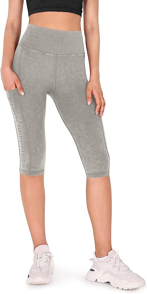 ODODOS Women's Seamless Leggings High Waist Ribbed Workout Gym Running Yoga Pants | Amazon (US)