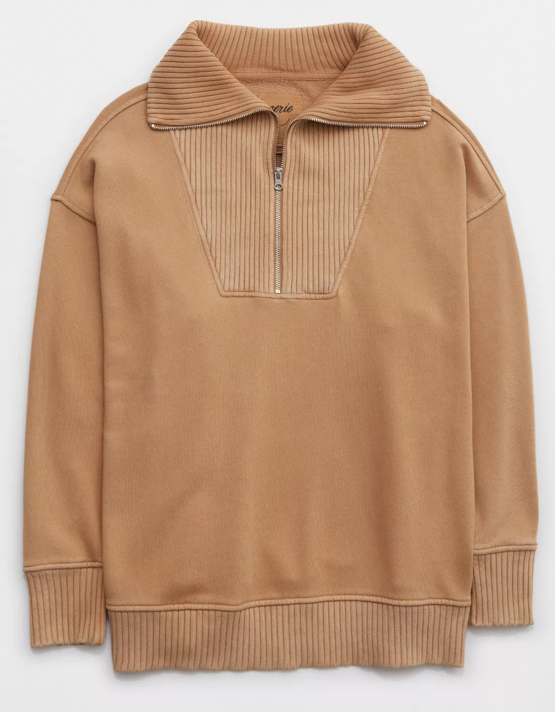 Aerie Down-To-Earth Quarter Zip Sweatshirt | Aerie