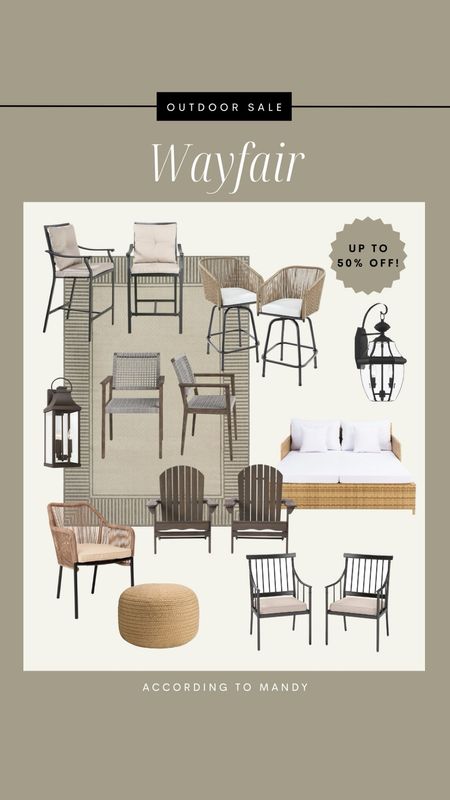 Wayfair Big Outdoor SALE / up to 50% off select items! 

wayfair sale, patio, outdoor, outdoor living, spring, summer, patio furniture, outdoor furniture, outdoor dining, outdoor sconce, outdoor chairs, outdoor ottoman 

#LTKhome #LTKsalealert