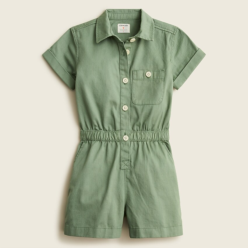 Girls' utility cotton romper | J. Crew US