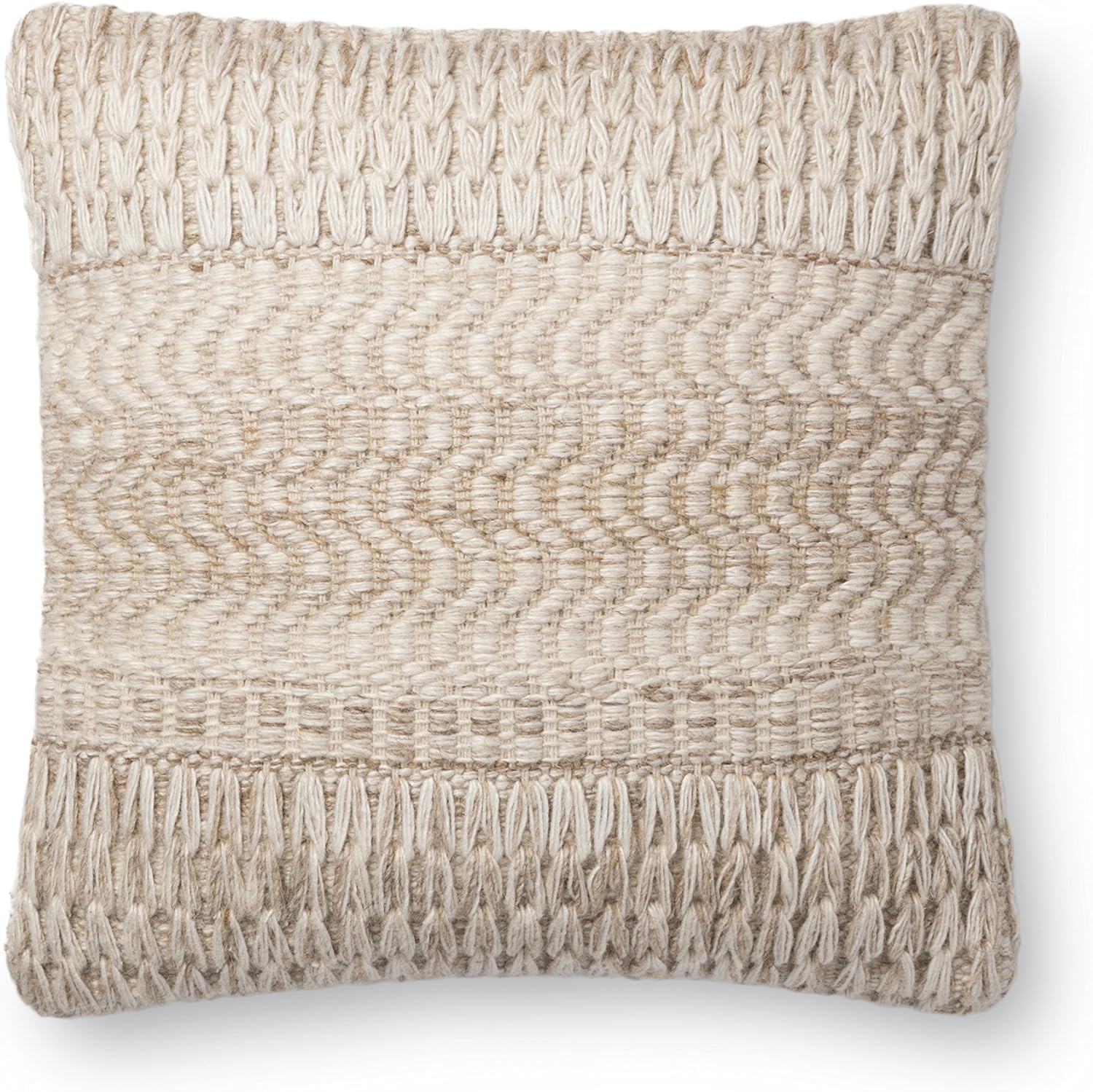 Loloi P0697 Throw Pillow, 18" x 18", Sand | Amazon (US)