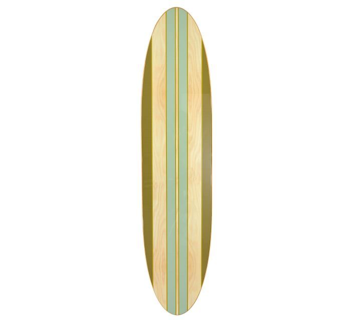 Striped Wooden Surfboard Wall Décor, 66" | Pottery Barn (US)