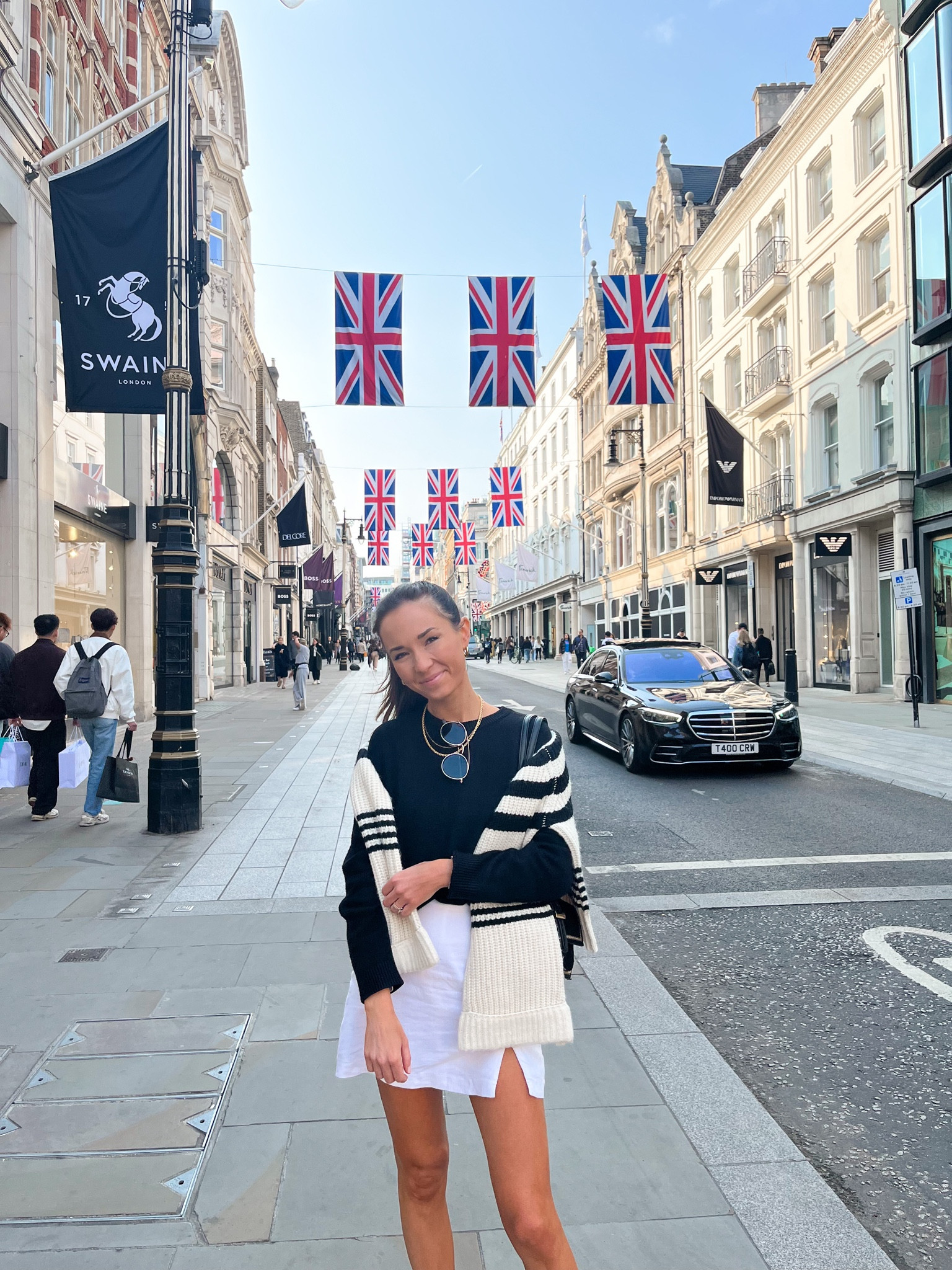the perfect black and white knit from showpo & linen skirt I can’t stop wearing from Abercrombie 