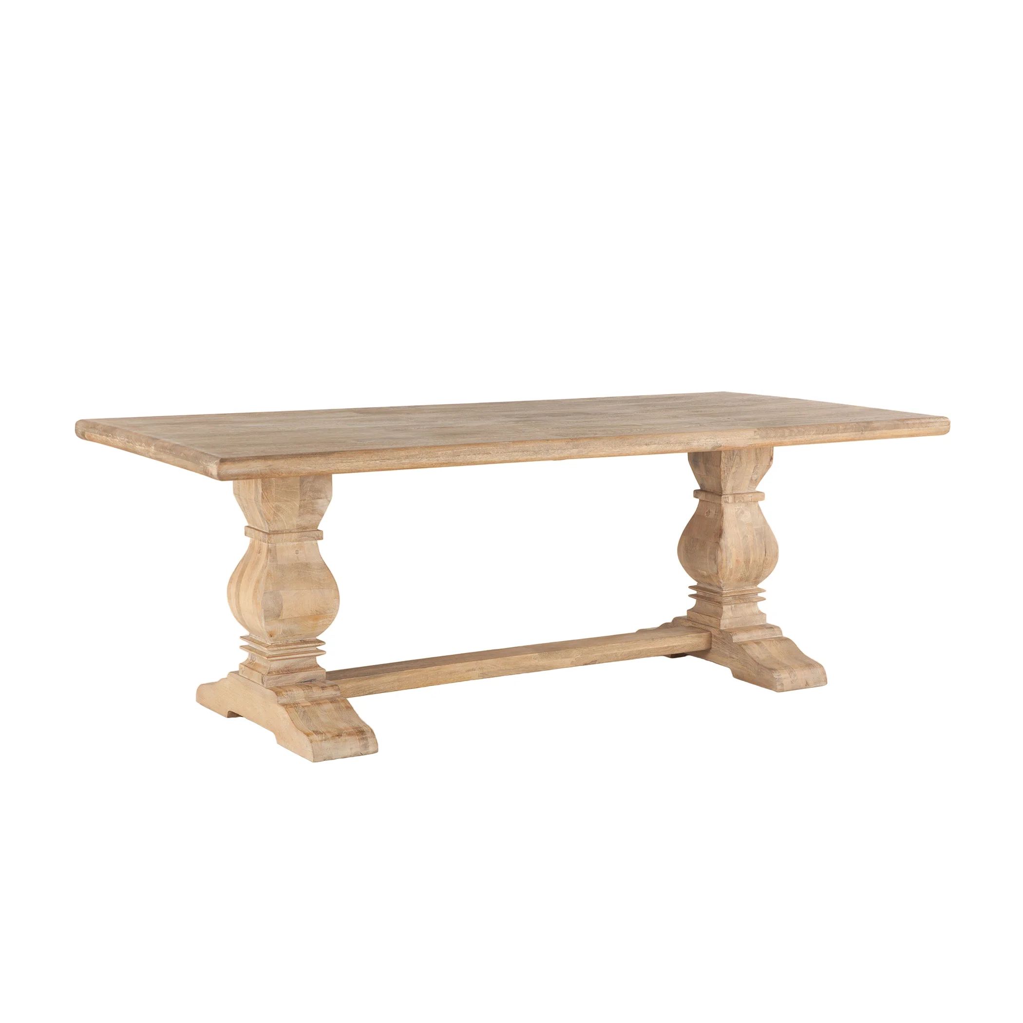 Petrey Mango Solid Wood Trestle Dining Table | Wayfair North America