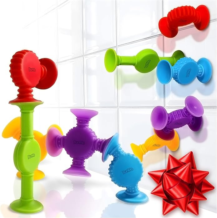 BUNMO Stocking Stuffers for Kids - Toddler Suction Bath Toys - Connect, Build, Create - Toddler S... | Amazon (US)