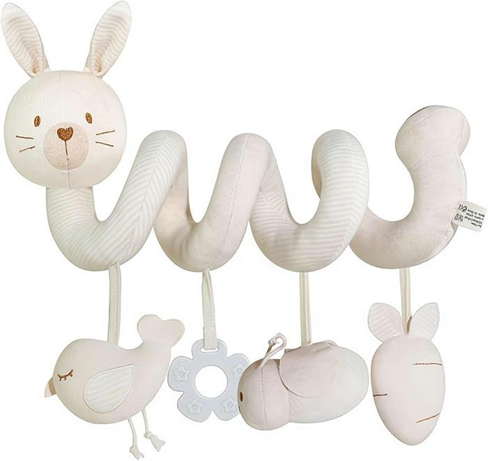 Baby Spiral Plush Toys,Stroller Toy Stretch & Spiral Toy Car Seat Toys, Stroller Arch Baby Crib H... | Amazon (UK)