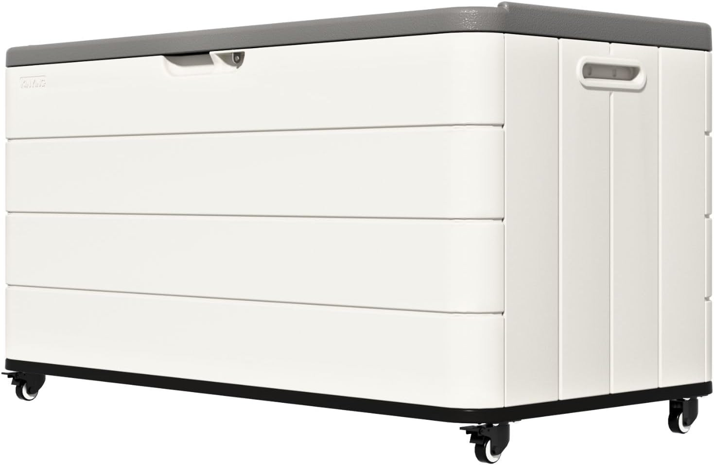 ZZM 110 Gallon Outdoor Deck Box with Wheels, Waterproof Resin Storage Cabinet for Patio | Amazon (US)