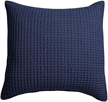 Levtex home - Mills Waffle - Decorative Pillow - Poly Filled - Navy - Sham Size (20 x 20in.) | Amazon (US)