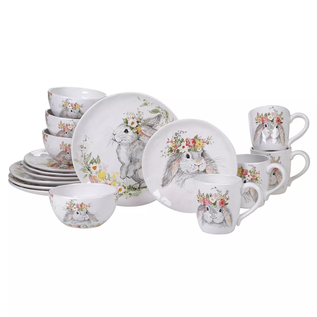 Certified International Sweet Bunny 16-pc. Dinnerware Set | Kohl's