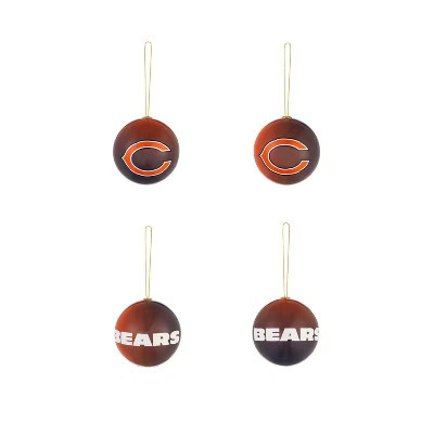 Evergreen Holiday Ball Ornaments, Set of 12, Chicago Bears | Target