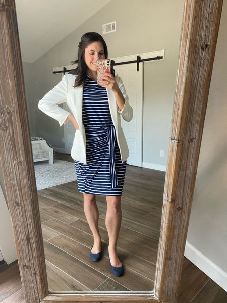 Working mama OOTD - September 12, 2022
PSA: It’s OKAY to wear the same outfit more than once! Here, I styled this wrap dress with a blazer and closed toe shoes since the office is cold  and to give it a new look! 

#LTKstyletip #LTKworkwear