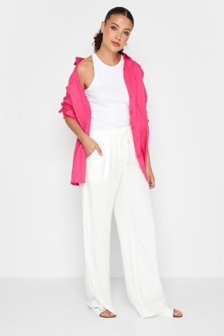 LTS Tall Hot Pink Oversized Cotton Shirt | Long Tall Sally