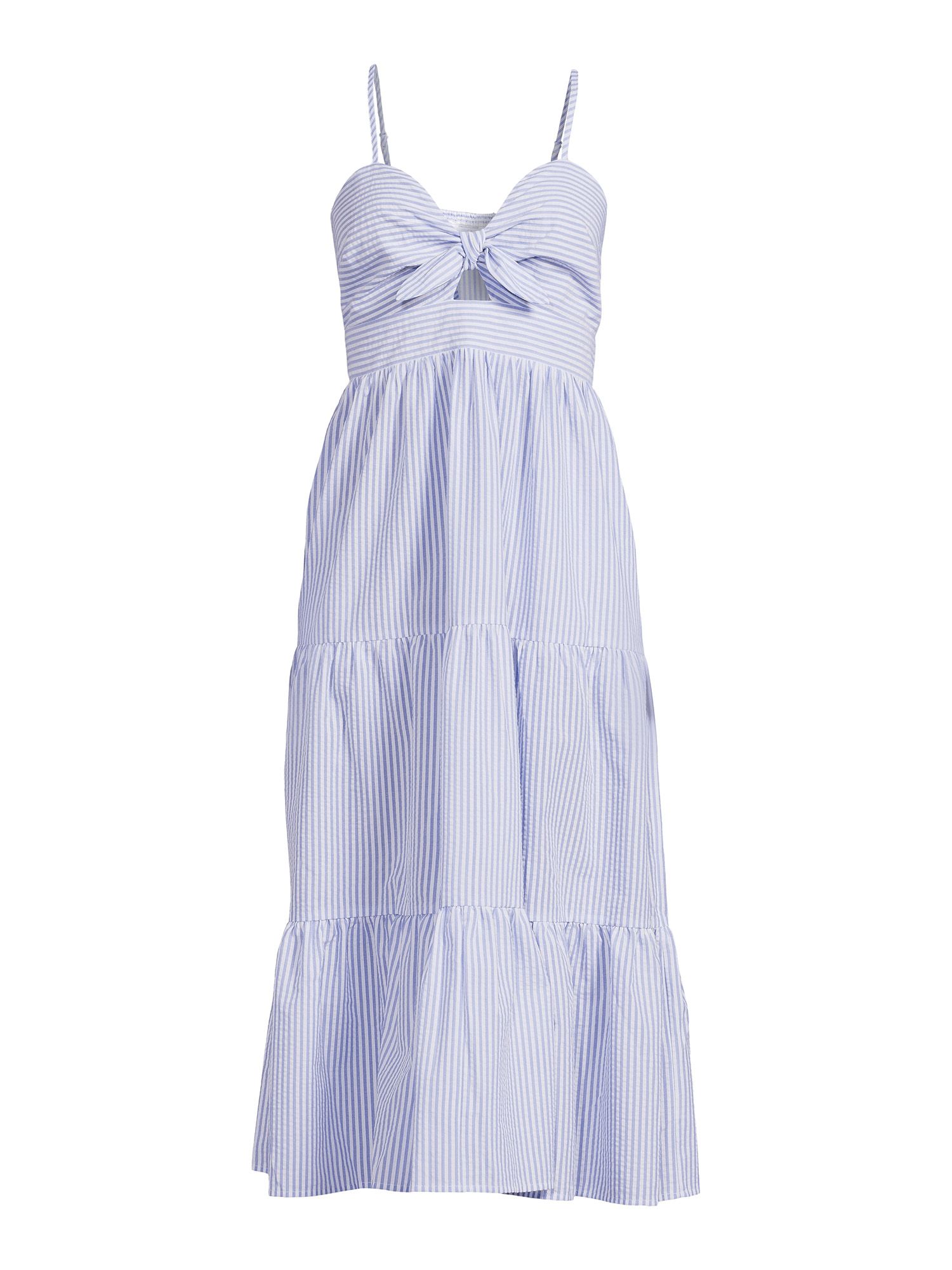 Time and Tru Women's Sleeveless Tie Bodice Midi Dress - Walmart.com | Walmart (US)