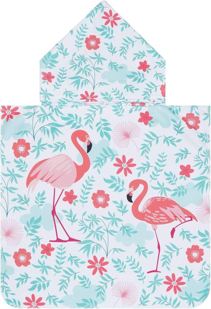 ASPMIZ Flamingos Beach Towel Hooded Kids, Toddler Bath Towels for Girls, Boys, Microfiber Hooded ... | Amazon (US)