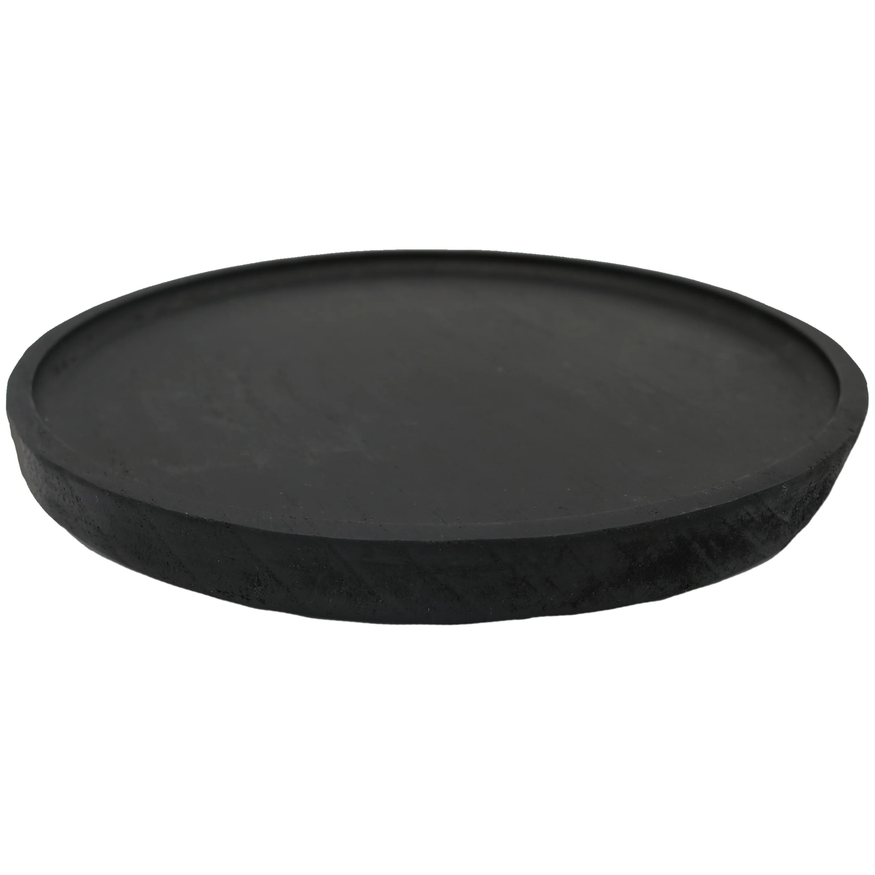 Large Black Round Wood Tray | Sweet Water Decor, LLC