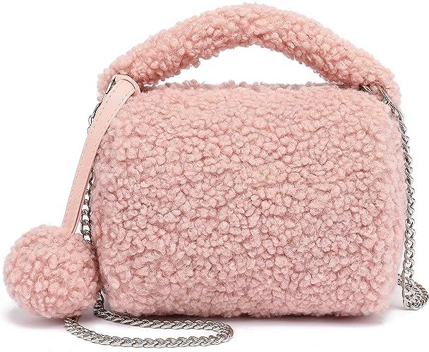Scarleton Crossbody Bags for Women, Faux Fur Fluffy Top Handle Shoulder Bag, Fuzzy Cute Purses fo... | Amazon (US)
