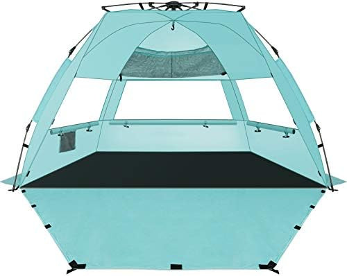 KOON Beach Tent Sun Shelter Pop Up XL - Easy Setup Beach Shade for 3-4 Person with UPF 50+ Protec... | Amazon (US)