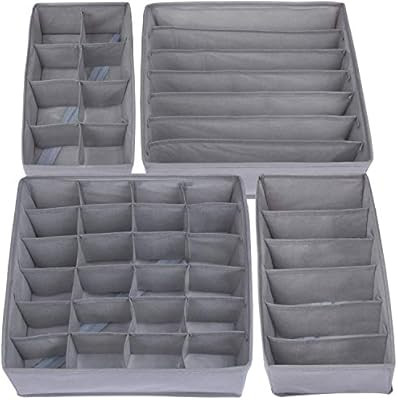 Abin Living Underwear Organizer - Drawer Dividers for Underwear, Bra and Clothes, Customizable St... | Amazon (US)