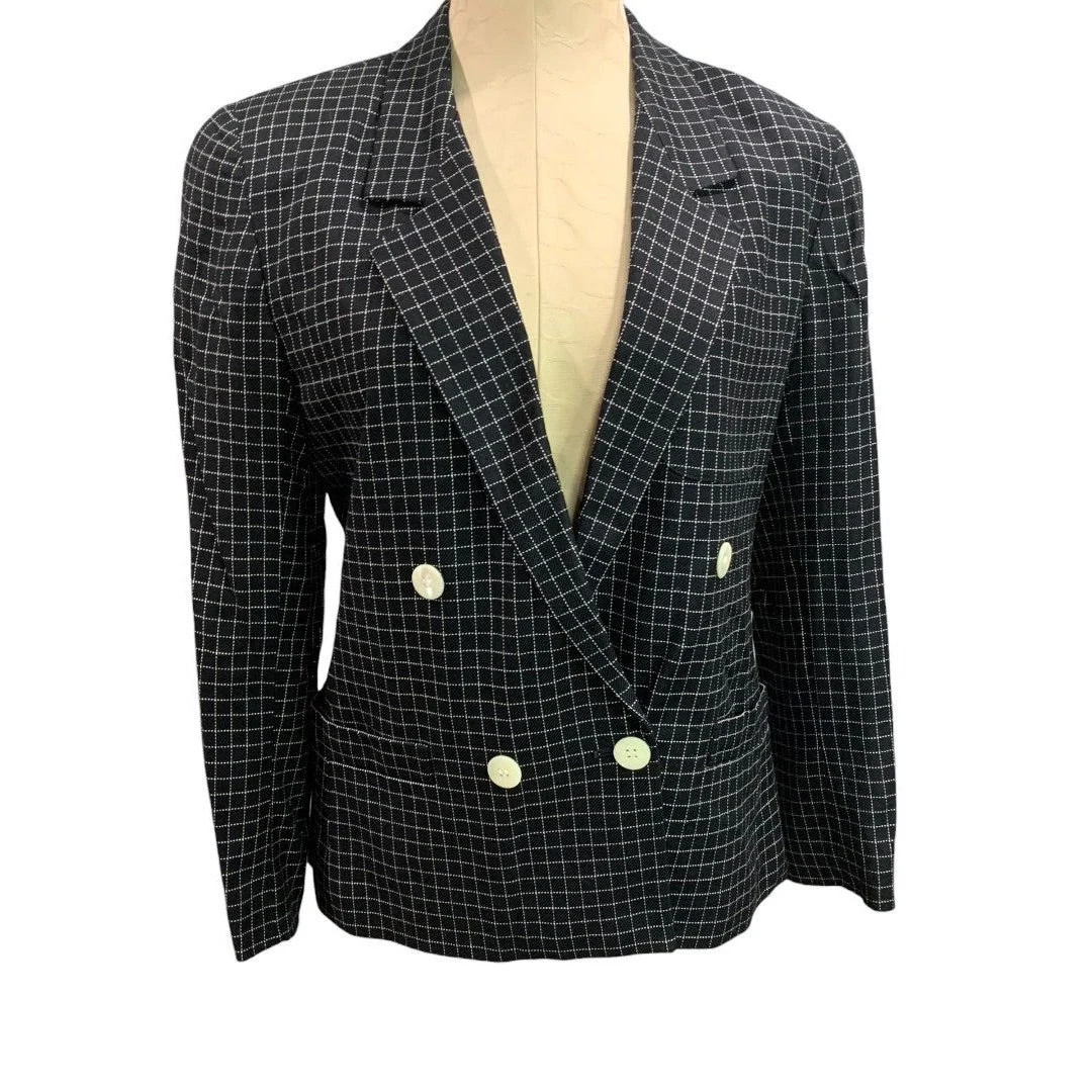 Size 10P Liz Claiborne Petites Black White Woven Check Blazer 1990s Vintage - Etsy | Etsy (US)