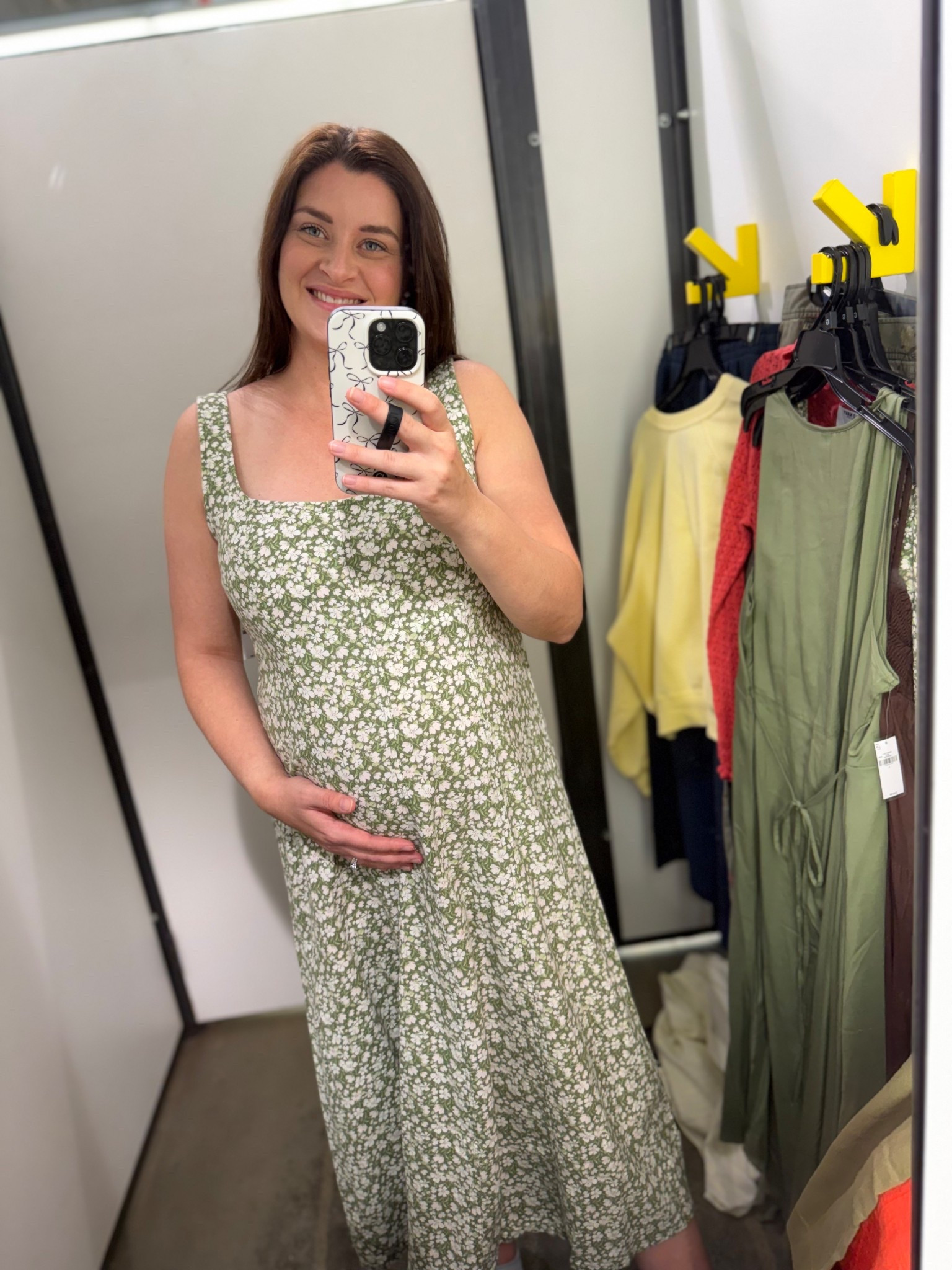 Loving all the green lately! Cute bump friendly dress for spring! 

#LTKootd #LTKSaleAlert #LTKBump