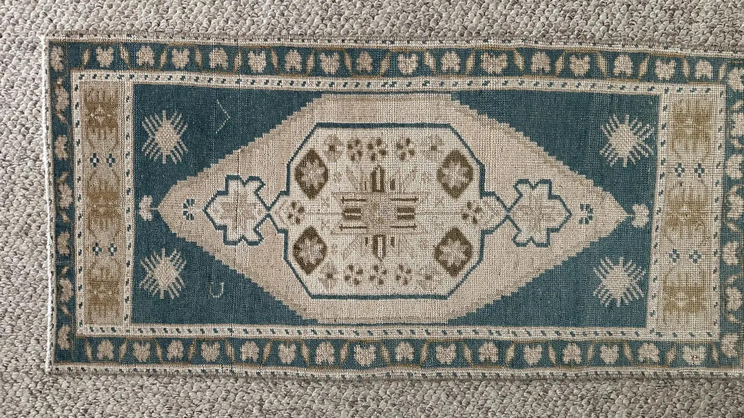1\u20198 X 3\u20196 Vintage Turkish Taspinar Runner Muted Beige, Blue, & Camel 5716 - Etsy | Etsy (Global)
