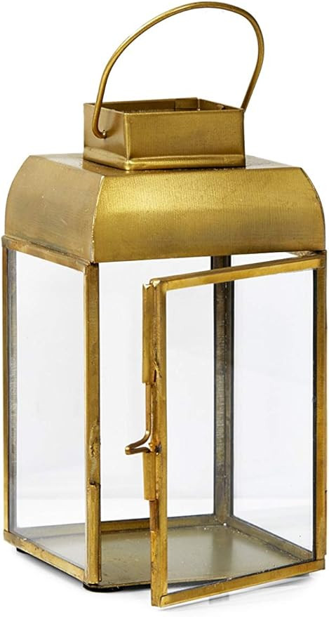 Serene Spaces Living Extra Small Square Gold Lantern, Ideal for Wedding Reception, Event, Patio, ... | Amazon (US)
