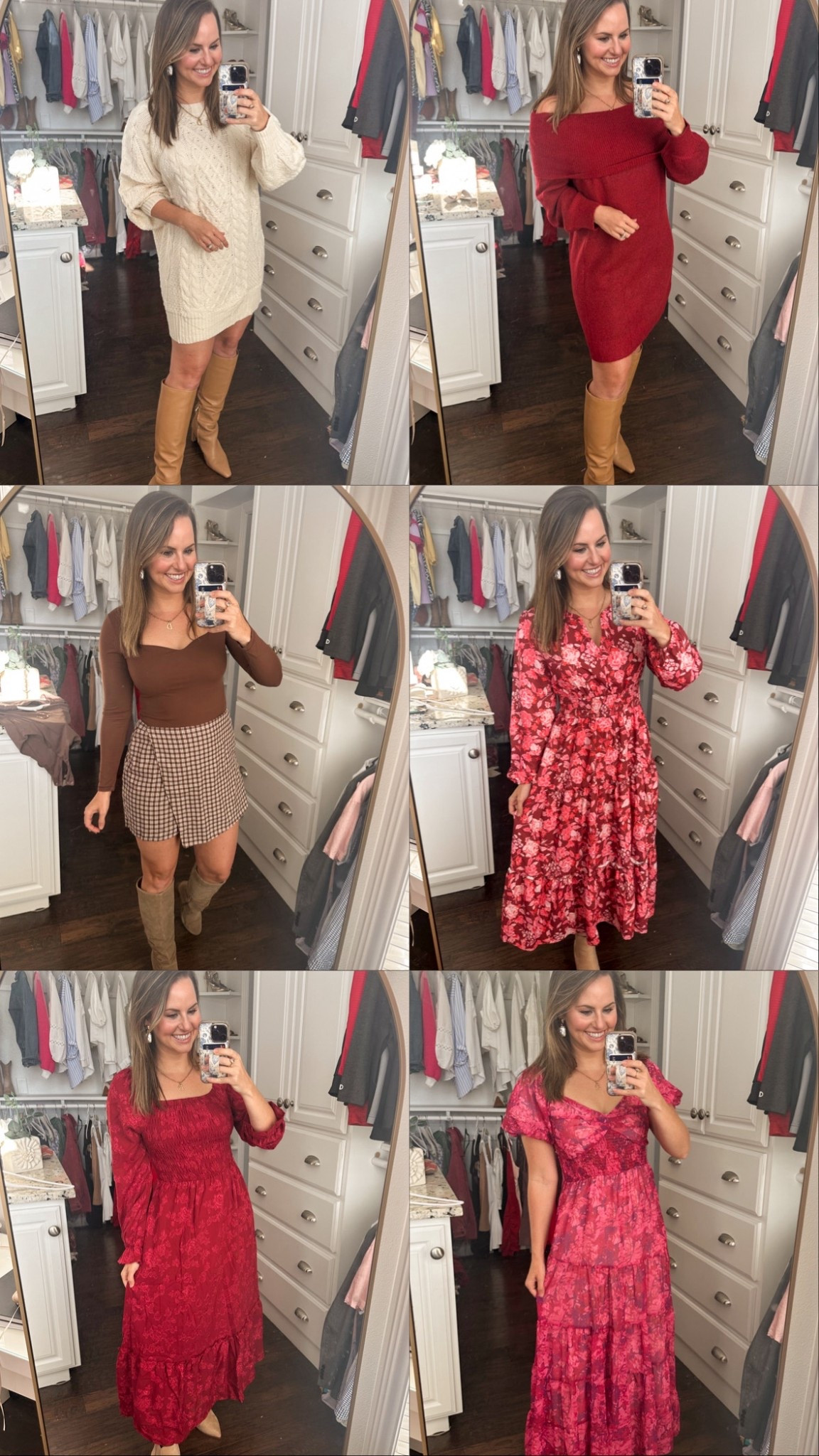 Fall /winter maxi dresses & outfit ideas great for family photo outfits, Thanksgiving outfit ideas, date night, winter wedding guest dress, Christmas card photo looks, holiday party dresses, etc! 

Wearing my true size M in all. 
Amazon fashion finds, Abercrombie plaid wrap skirt, sweater dresses, Christmas dress, nutcracker outfit 

#LTKFindsUnder50 #LTKgrwm #LTKHoliday