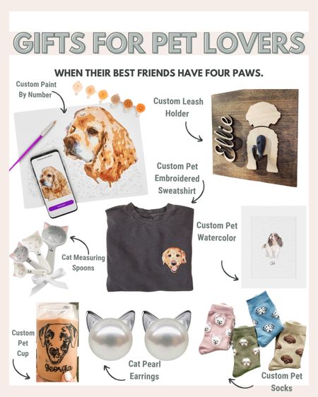 Gift ideas for pet lovers, gifts for pet owners, customized pet gifts

#LTKHoliday #LTKCyberWeek #LTKGiftGuide
